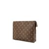 Louis Vuitton Pochette cosmétique en lona Monogram marrón y cuero natural - 00pp thumbnail