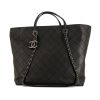 Chanel shopping bag in black quilted leather - 360 thumbnail