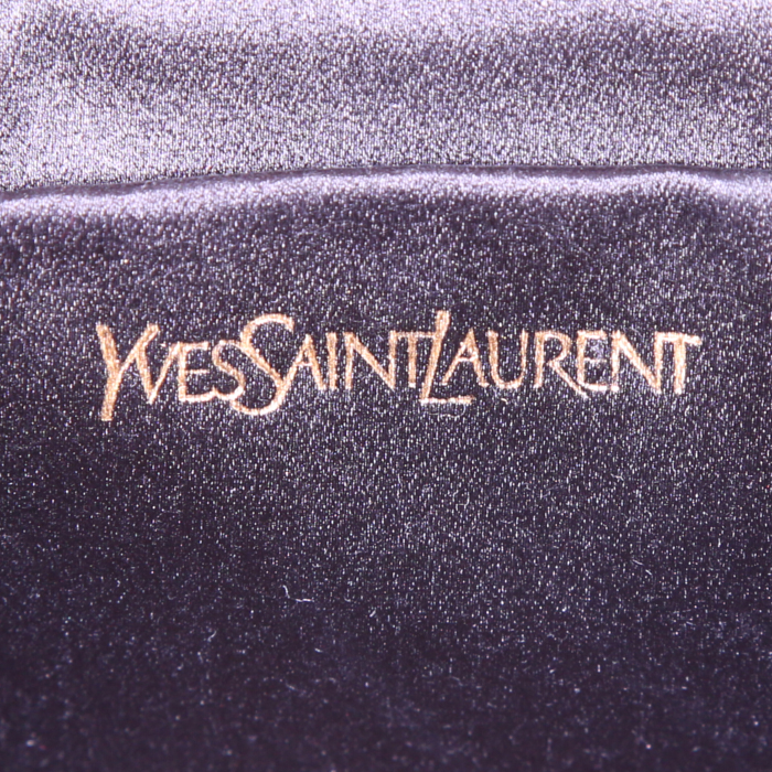 Pochette Saint Laurent Belle de Jour en cuir verni noir - Detail D3