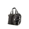 Gucci Boston handbag in dark blue monogram patent leather and blue velvet - 00pp thumbnail