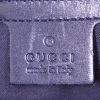 Gucci Boston handbag in dark blue monogram patent leather and blue velvet - Detail D3 thumbnail