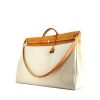 Hermes Herbag large model travel bag in beige canvas and natural leather - 00pp thumbnail