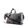 Louis Vuitton Keepall Editions Limitées American's cup 2017 weekend bag in cobalt damier canvas with white and red pattern and black leather - 00pp thumbnail