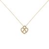 Poiray Coeur Entrelacé small model pendant in yellow gold and diamonds - 00pp thumbnail