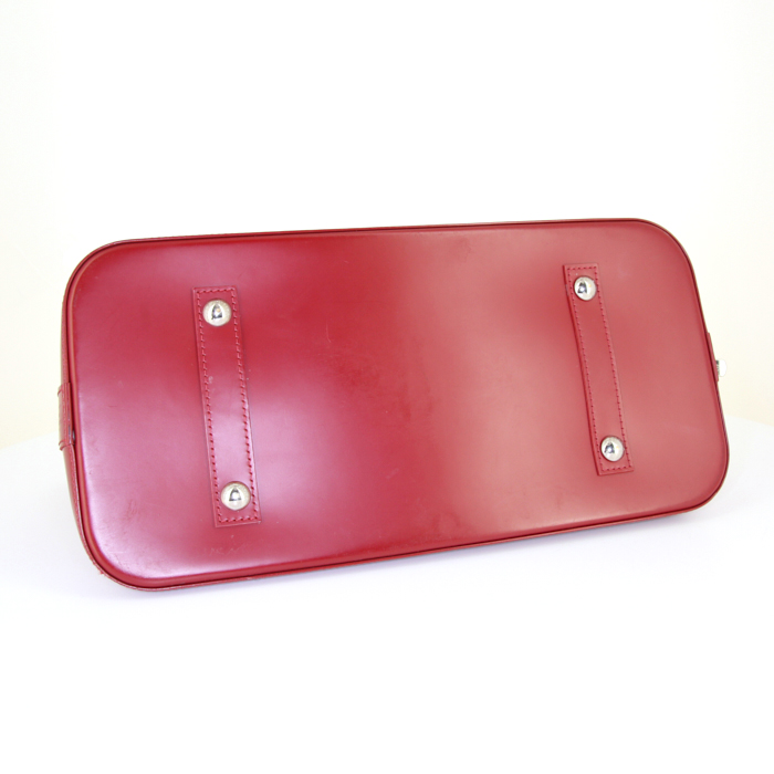 Louis Vuitton Alma large model handbag in red epi leather - Detail D5
