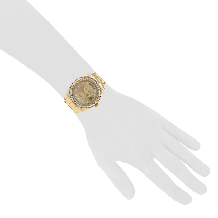 Reloj Rolex Day-Date de oro amarillo Ref :  18948 Circa  2007 - Detail D1