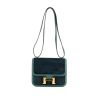 Hermes Constance mini shoulder bag in Ocean Blue doblis calfskin and malachite green Swift leather - 360 thumbnail