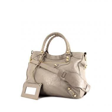 Bolso de mano Balenciaga Velo en cuero gris
