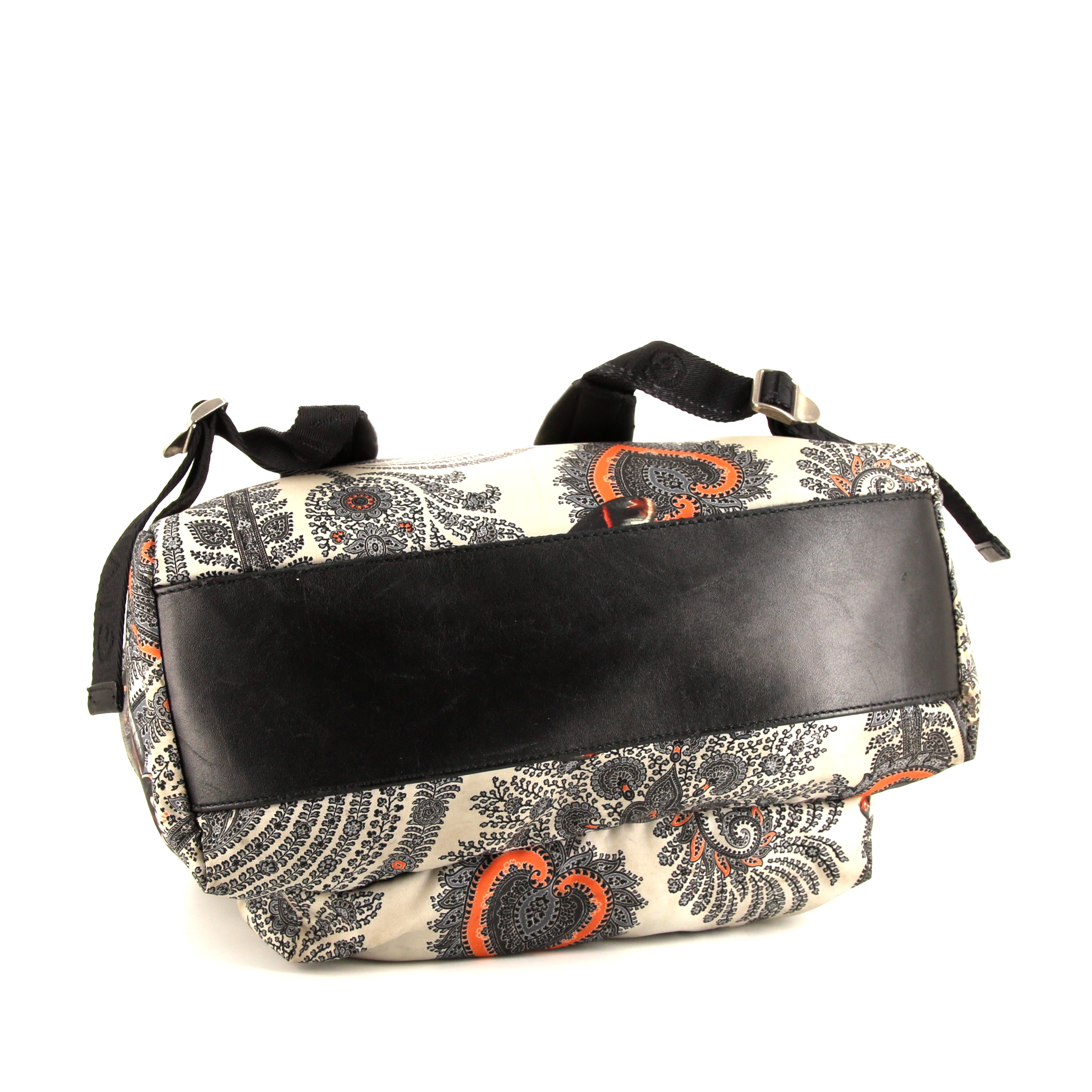 Sac à dos Givenchy en toile grise et noire et cuir noir - Detail D4