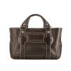 Celine Boogie handbag in dark brown leather - 360 thumbnail