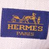 Sac de week end Hermès Matelot en toile chevrons beige - Detail D3 thumbnail