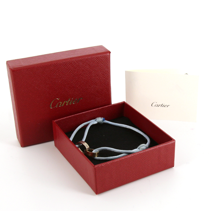 Bracelet Cartier Love en or blanc et or jaune - Detail D2