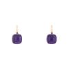 Pomellato Nudo earrings in pink gold and amethysts - 00pp thumbnail