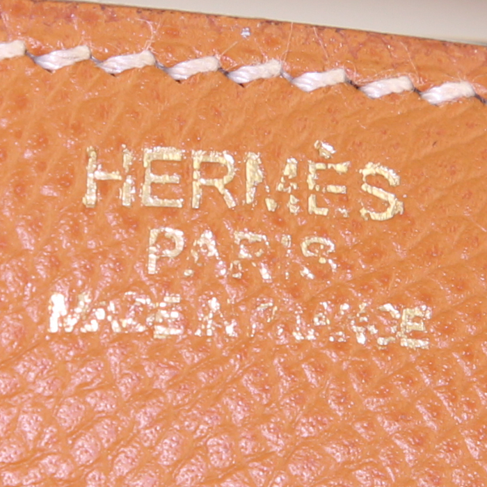 Hermès Constance Elan shoulder bag in gold epsom leather - Detail D4