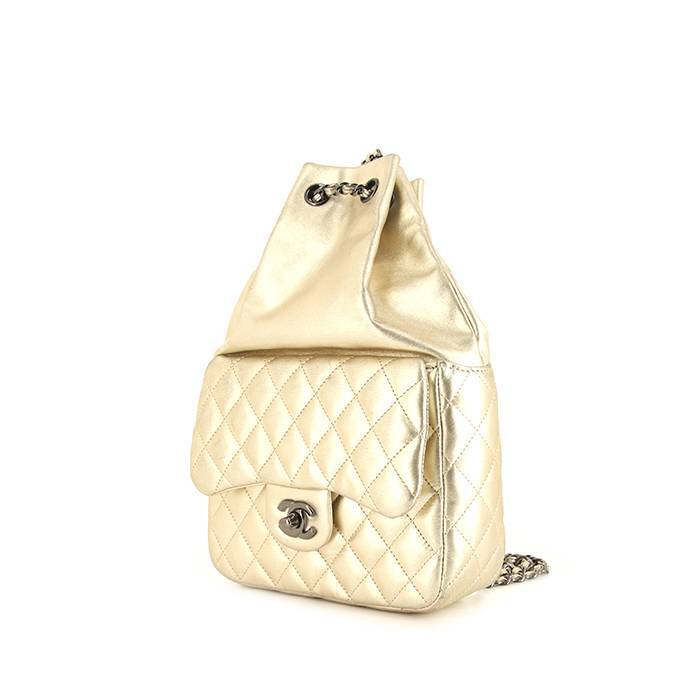 Chanel Beige And Black Quilted Aged Calfskin Gabrielle Backpack Gold,  Silver And Ruthenium Hardware, 2018 Available For Immediate Sale At  Sotheby's