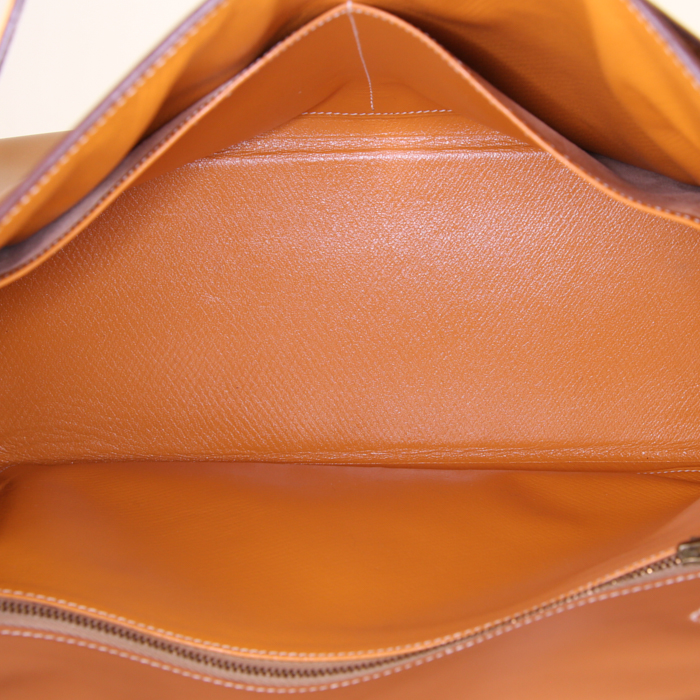 Sac à main Hermes Kelly 32 cm en cuir Chamonix gold - Detail D3