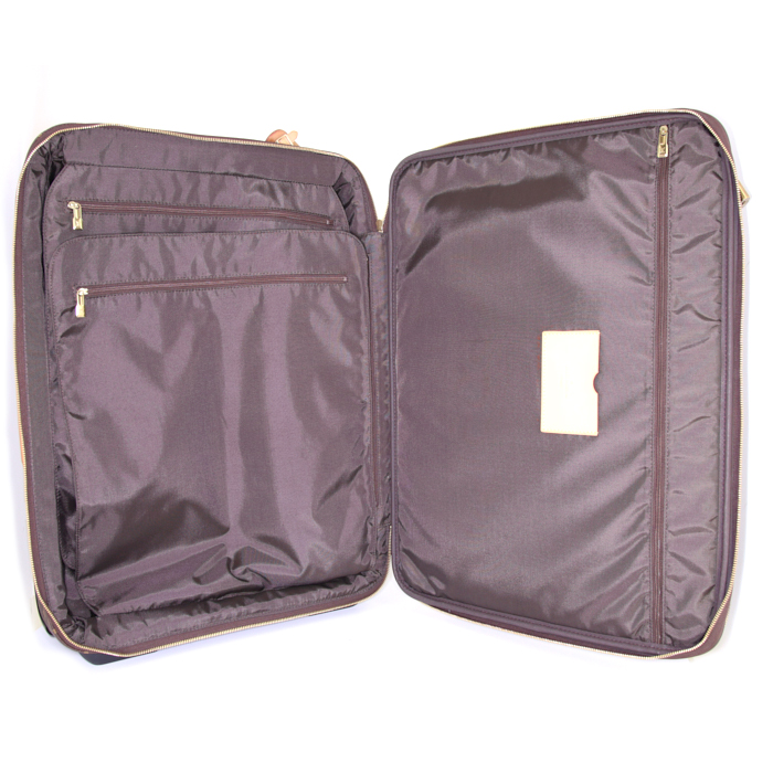 Louis Vuitton Pegase soft suitcase in brown monogram canvas and natural leather - Detail D2