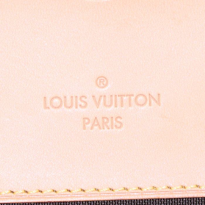 Louis Vuitton Pegase soft suitcase in brown monogram canvas and natural leather - Detail D4