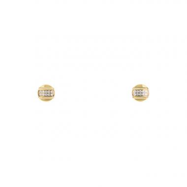 Paire de puces d'oreilles Chaumet Class One en or jaune et diamants