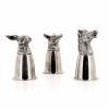 Gucci, six hunting goblets, in silver metal, decorated with animal heads, 1970s - Detail D1 thumbnail