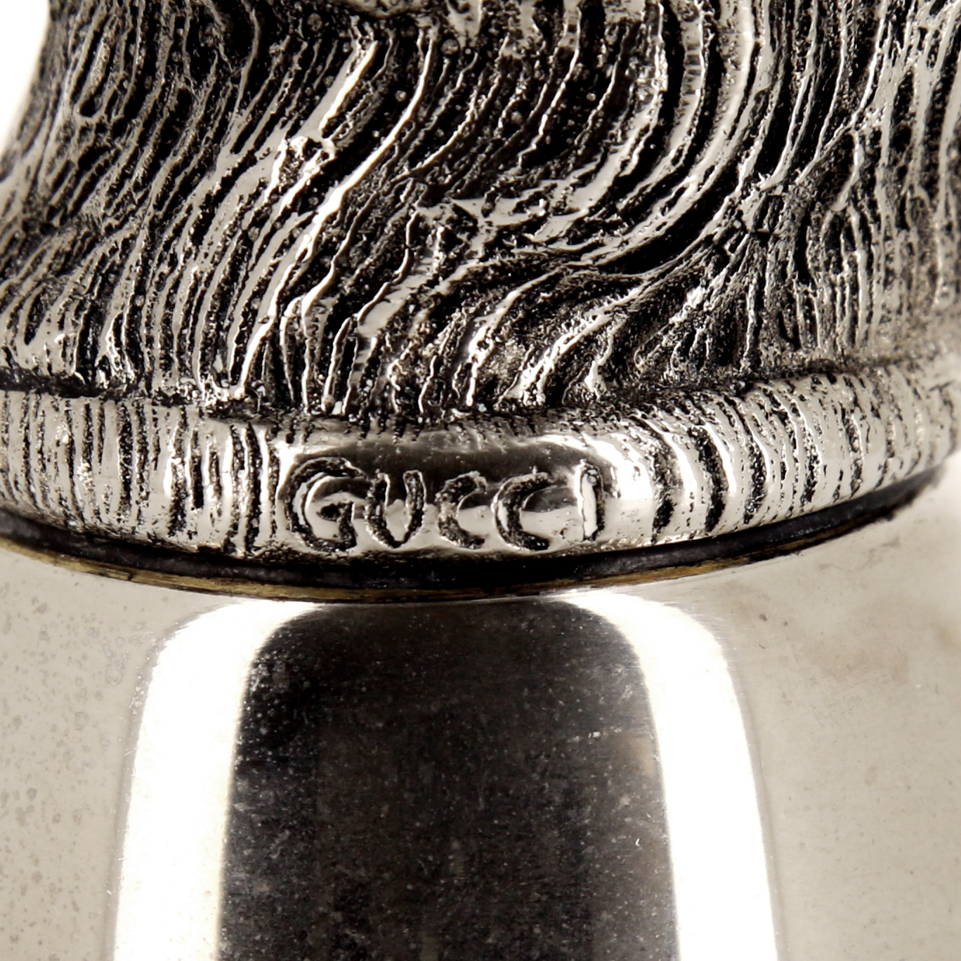Gucci, six hunting goblets, in silver metal, decorated with animal heads, 1970s - Detail D3