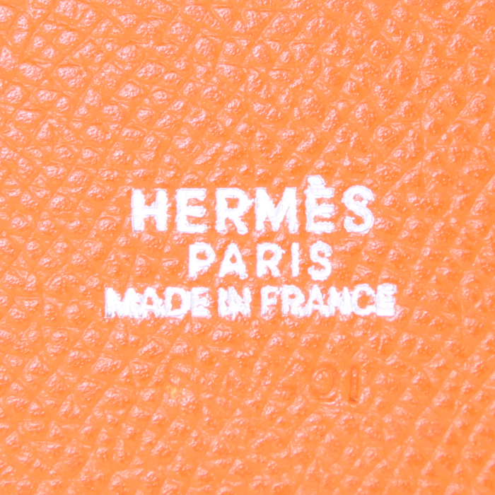 Borsa Hermes Farming in pelle Epsom arancione - Detail D4