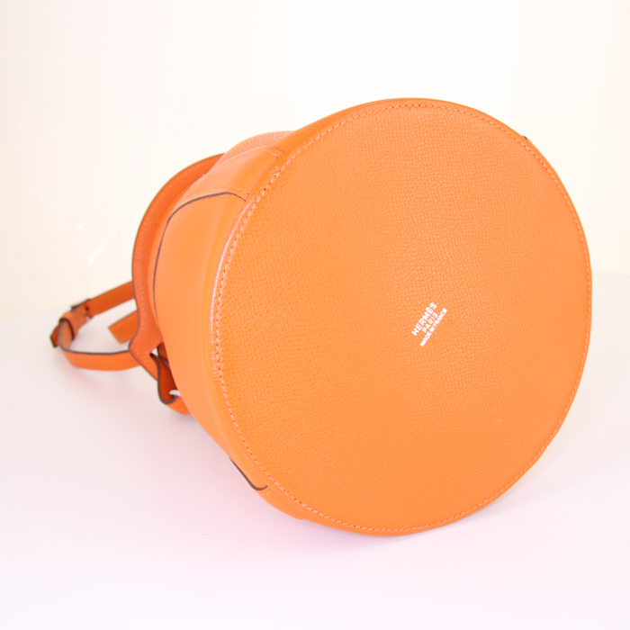 Borsa Hermes Farming in pelle Epsom arancione - Detail D5