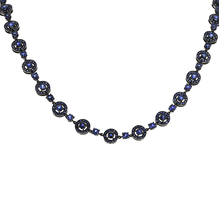 Collier Boucheron Cinna en or noirci et saphirs - Detail D1