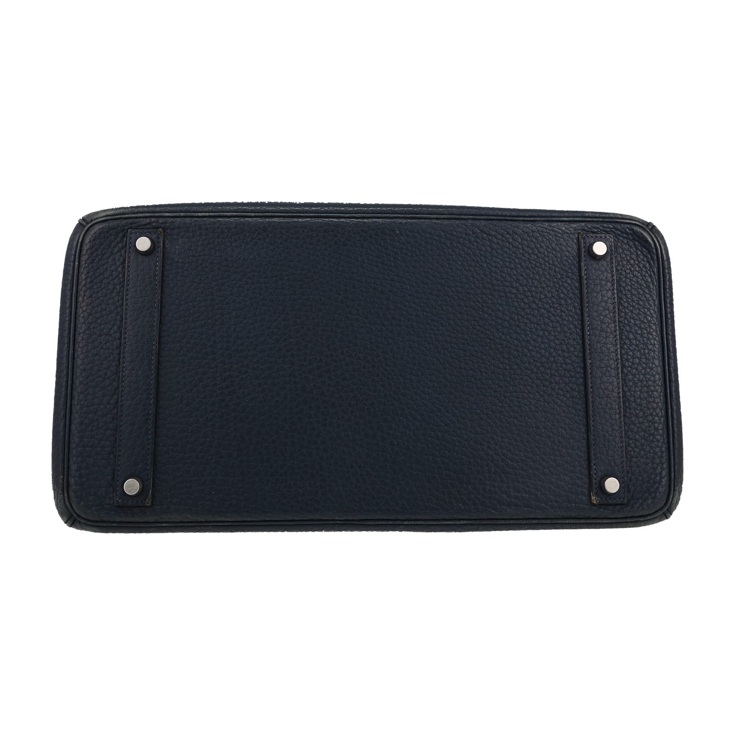 Bolso de mano Hermès  Birkin 40 cm en cuero de búfalo azul - Detail D1