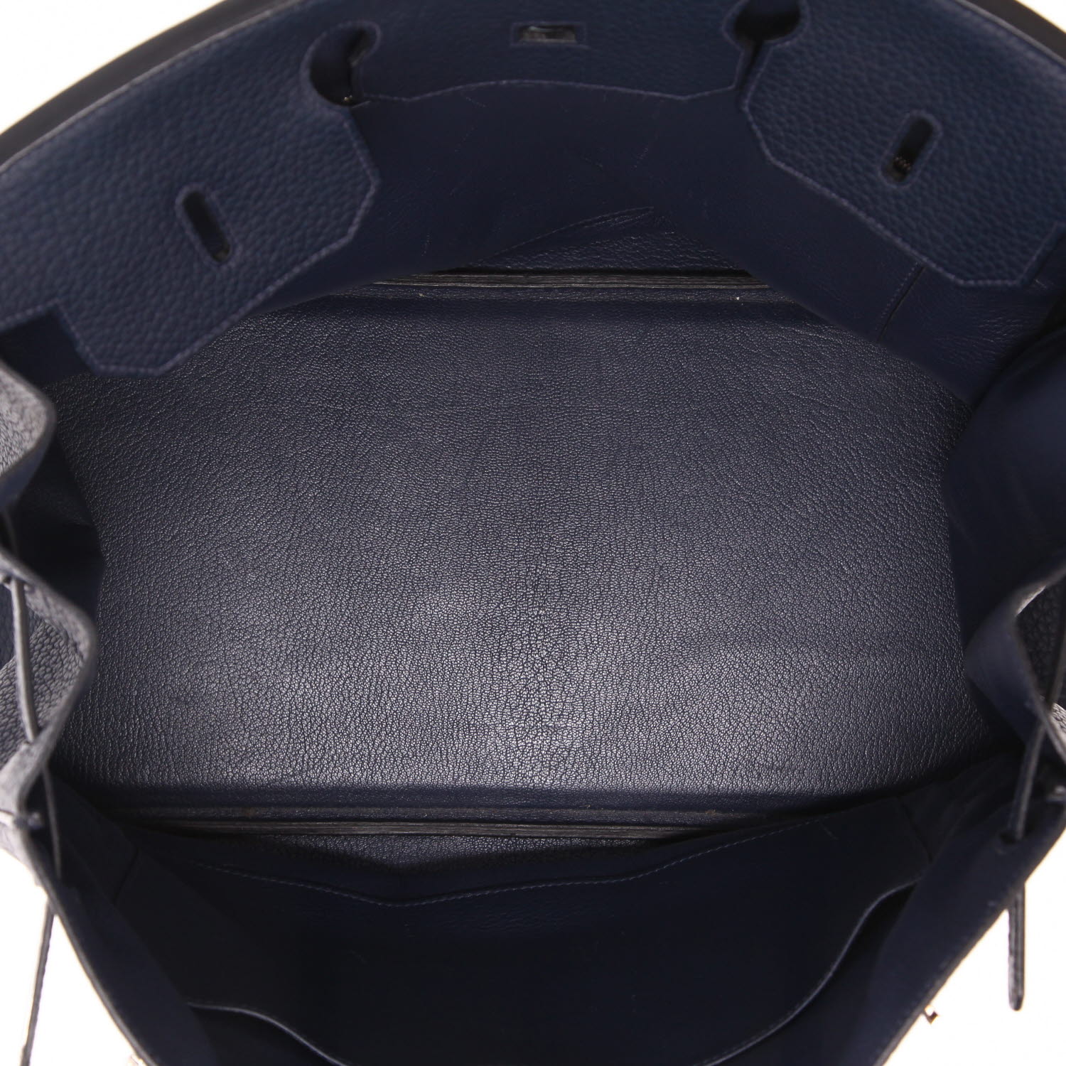 Bolso de mano Hermès  Birkin 40 cm en cuero de búfalo azul - Detail D3