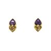 Repossi 1980's earrings for non pierced ears in yellow gold,  amethyst and citrine - 00pp thumbnail