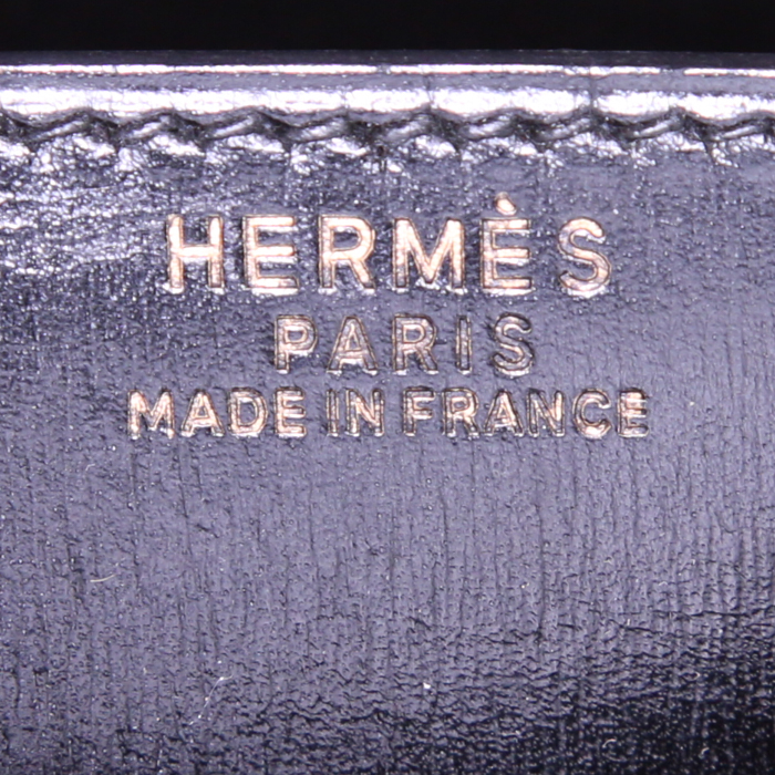 Bolso para llevar al hombro Hermes Lydie en cuero box negro - Detail D3