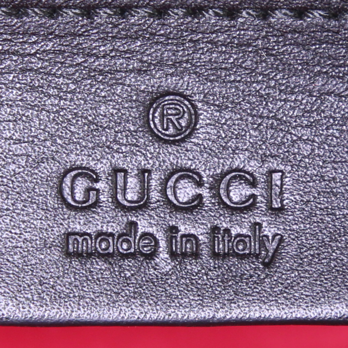 Borsa a tracolla Gucci GG Marmont Camera in pelle bicolore nera e bianca - Detail D3