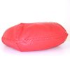 Bolso formato bolsa Bottega Veneta Baseball en cuero granulado y cuero intrecciato rojo - Detail D5 thumbnail