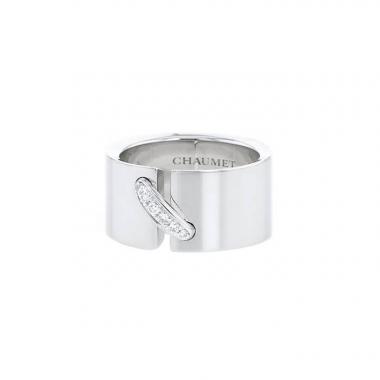Bague Chaumet Lien grand modèle en or blanc et diamants