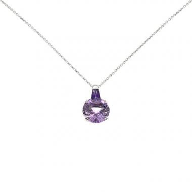 Mauboussin Etrêmement Libre et Sensuel necklace in white gold and amethyst and in Rose de France amethyst