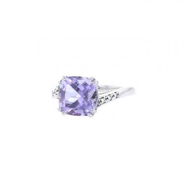 Mauboussin Môm je t'aime ring in white gold,  amethyst and diamonds