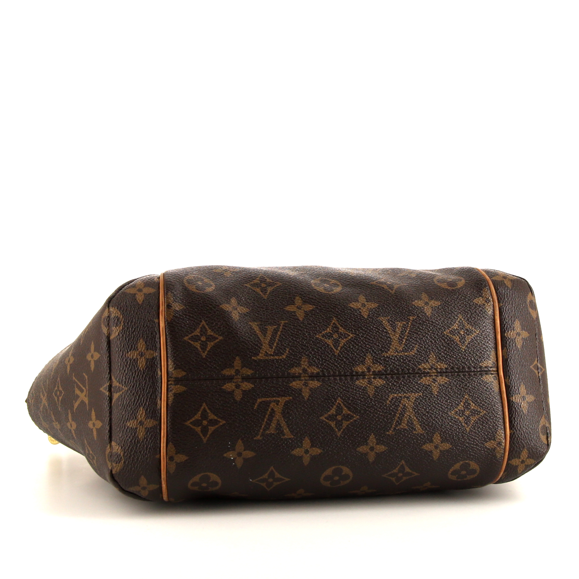 Louis Vuitton Totally shoulder bag in brown monogram canvas and natural leather - Detail D4