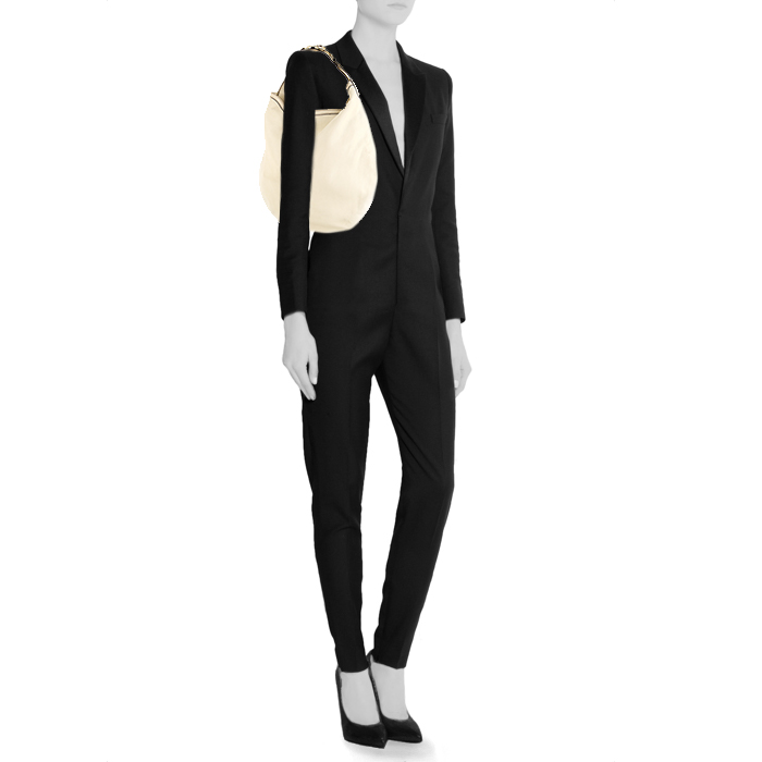 Gucci Mors handbag in white leather - Detail D1