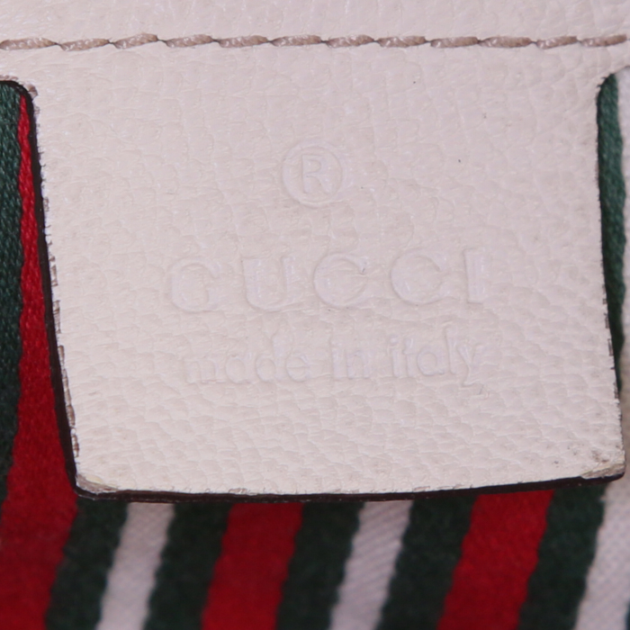 Bolso de mano Gucci Mors en cuero blanco - Detail D3