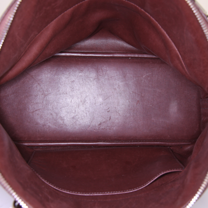 Sac à main Hermes Bolide grand modèle en cuir taurillon clémence marron - Detail D3
