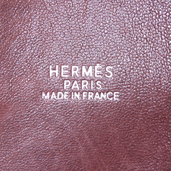 Bolso de mano Hermes Bolide modelo grande en cuero taurillon clémence marrón - Detail D4