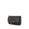 Chanel Wallet on Chain shoulder bag in black grained leather - 00pp thumbnail