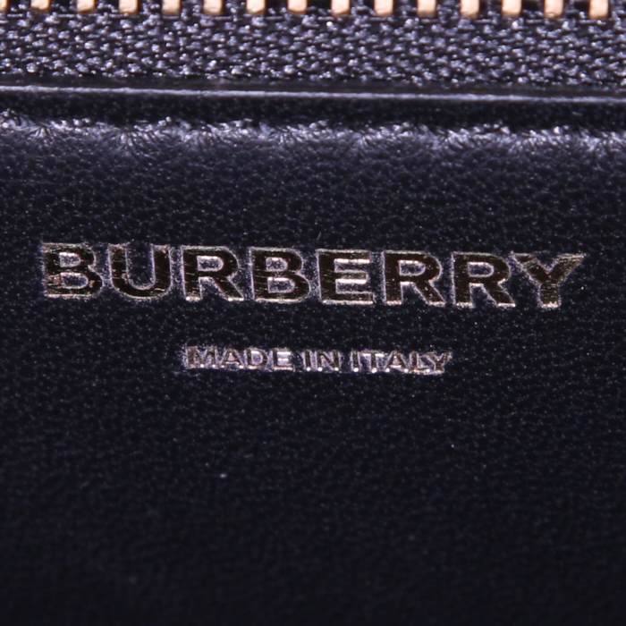 Burberry TB shoulder bag in black leather - Detail D3