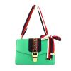 Gucci Sylvie shoulder bag in green leather - 360 thumbnail