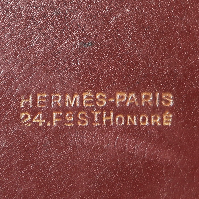 Borsa Hermès  Farming in pelle box bordeaux - Detail D3