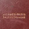 Bolso de mano Hermès  Farming en cuero box color burdeos - Detail D3 thumbnail