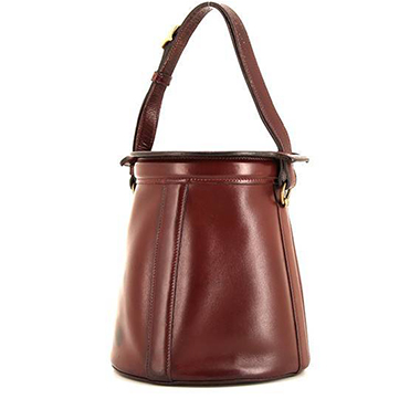 Bolso de mano Hermès  Farming en cuero box color burdeos