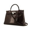 Hermes Kelly 35 cm handbag in brown box leather - 00pp thumbnail