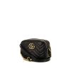 Borsa a tracolla Gucci GG Marmont modello piccolo in pelle trapuntata nera con decori geometrici - 00pp thumbnail